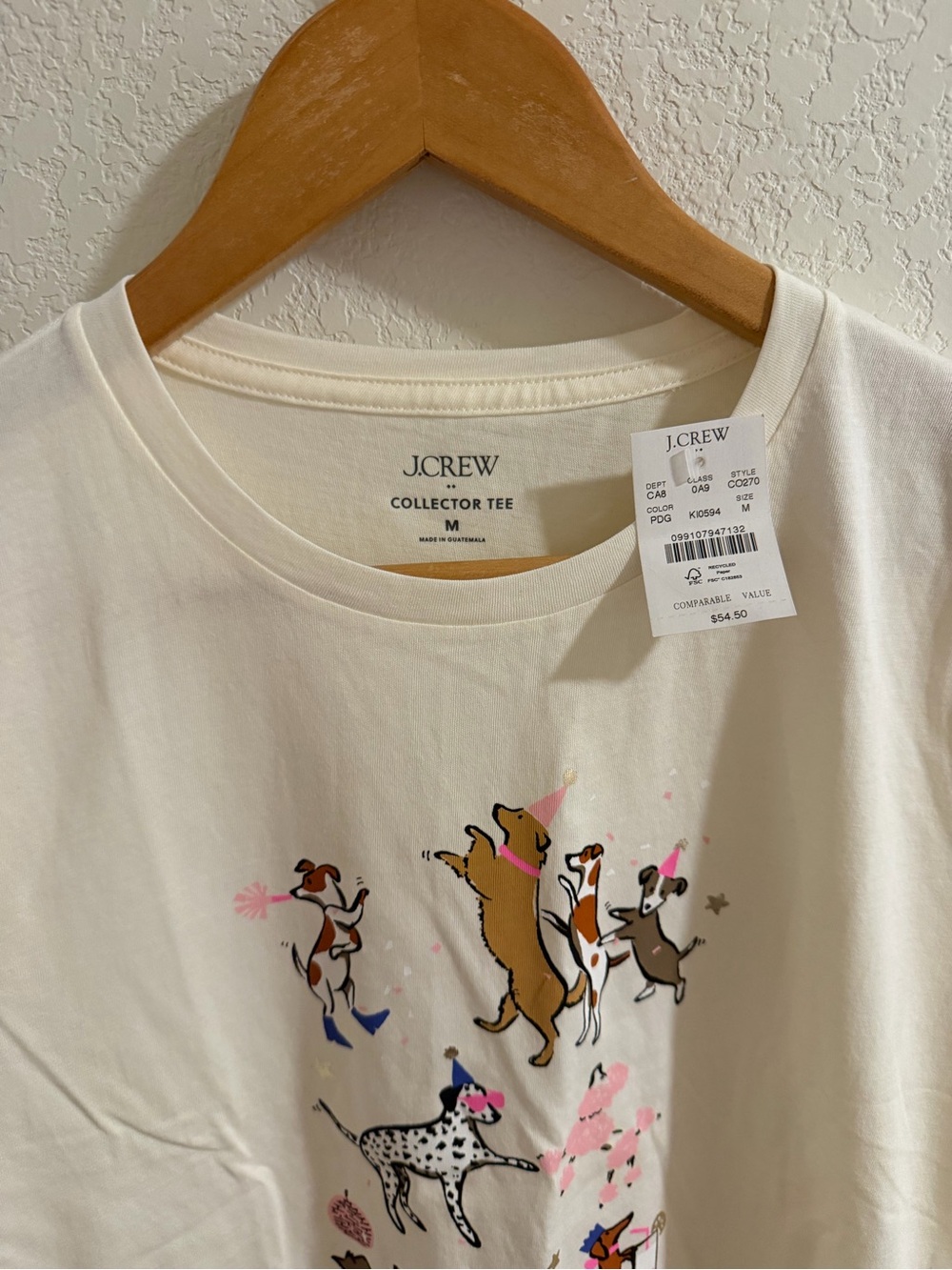 J. Crew Party Dogs Print Size M 💯% Cotton - Picture 2 of 10